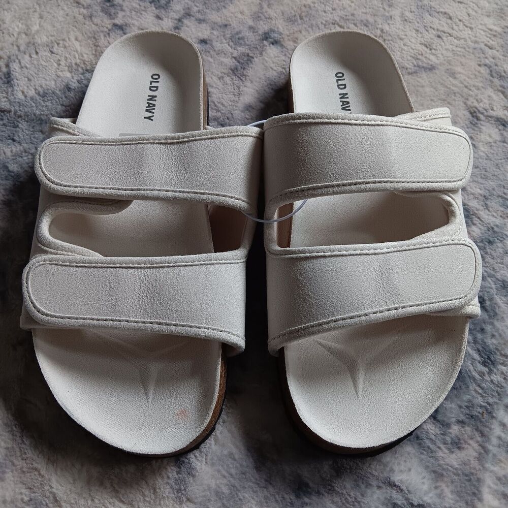 Old Navy Double Strap Suede Mens Sandals Beige Size 6/7
